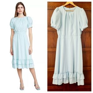 Alice + Olivia Vida Midi Dress Baby Blue Size 14